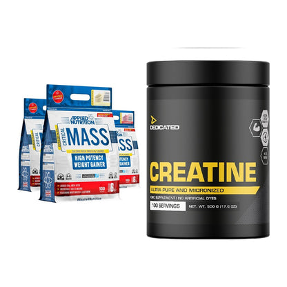 Masseaufbau-Set: Applied Nutrition Critical Mass + Dedicated Creatine – alle enthaltenen Artikel