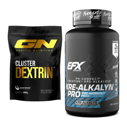 Masseaufbau-Set: GN Cluster Dextrin + EFX Kre-Alkalyn PRO – alle enthaltenen Artikel