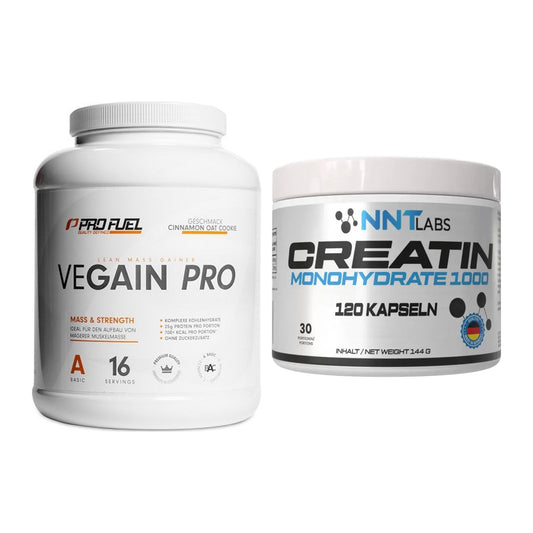 Masseaufbau-Set: ProFuel VEGAIN Pro + NNT Creatin 1000 mg – alle enthaltenen Artikel