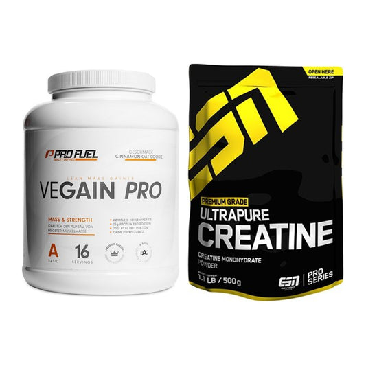 Masseaufbau-Set: ProFuel VEGAIN Pro + ESN Ultrapure Creatine – alle enthaltenen Artikel