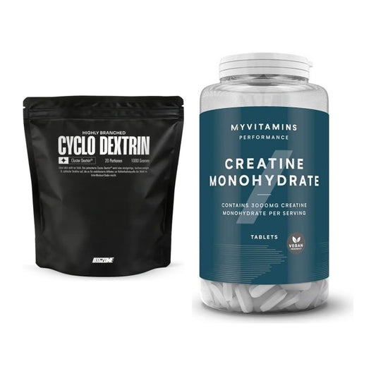 Ensemble de construction de masse : Big Zone Cyclo Dextrin + MyProtein MyVitamins - tous les articles inclus