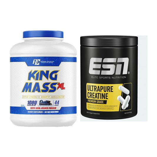 Kit de construção de massa: Ronie Coleman RCSS King + ESN Ultrapure Creatine - todos os artigos incluídos