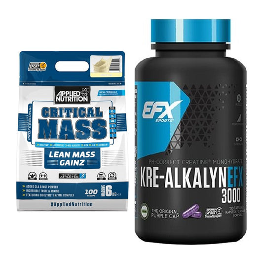 Masseaufbau-Set: Applied Nutrition + EFX Kre-Alkalyn 3000 – alle enthaltenen Artikel