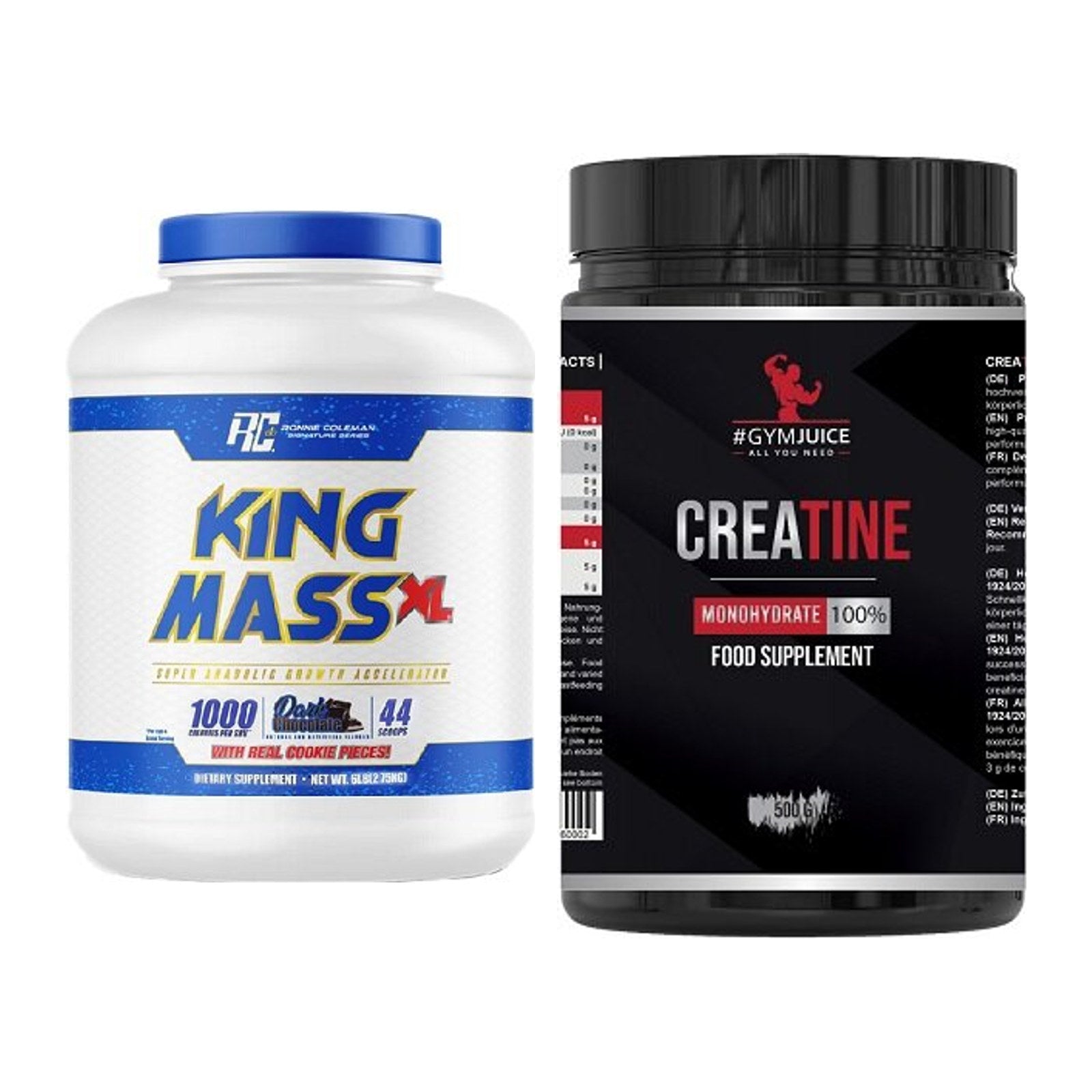 Masseaufbau-Set: Ronie Coleman RCSS King + #GYMJUICE Creatine – alle enthaltenen Artikel