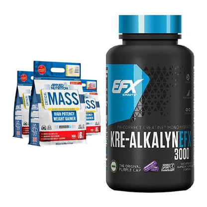 Masseaufbau-Set: Applied Nutrition + EFX Kre-Alkalyn 3000 – alle enthaltenen Artikel
