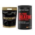 Masseaufbau-Set: Peak Glucofast + Body Attack 100% Pure Creatine – alle enthaltenen Artikel