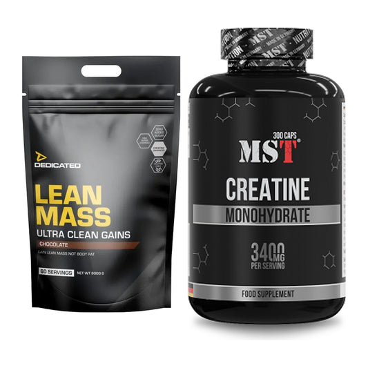Masseaufbau-Set: Dedicated Lean Mass Gainer + MST Creatine Monohydrate – alle enthaltenen Artikel