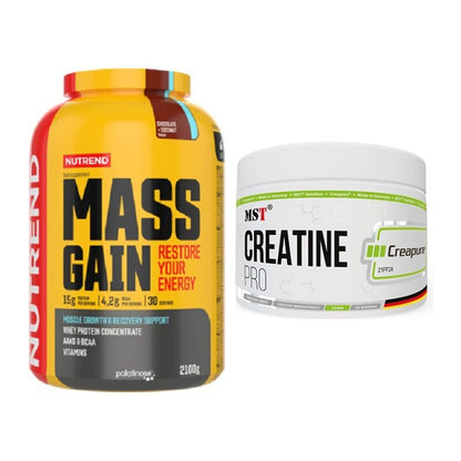 Masseaufbau-Set: Nutrend Mass Gain + MST Creatin Pro CREAPURE – alle enthaltenen Artikel