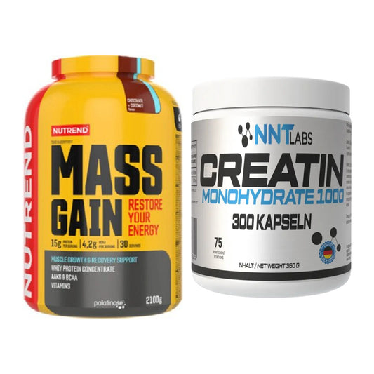 Masseaufbau-Set: Nutrend Mass Gain + NNT Creatin 1000 mg – alle enthaltenen Artikel