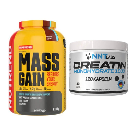 Masseaufbau-Set: Nutrend Mass Gain + NNT Creatin 1000 mg – alle enthaltenen Artikel
