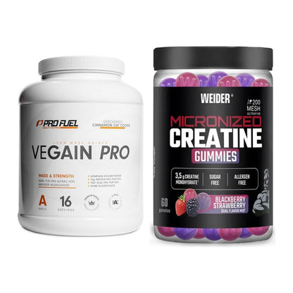 Masseaufbau-Set: ProFuel VEGAIN Pro + Weider Micronized – alle enthaltenen Artikel