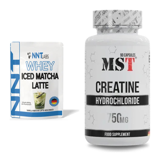 Muskelaufbau-Set: NNT Whey ICED MATCHA LATTE + MST Creatin HCL – alle enthaltenen Artikel