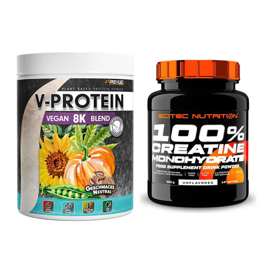 Muskelaufbau-Set: ProFuel V-Protein Vegan + Scitec Creatine – alle enthaltenen Artikel