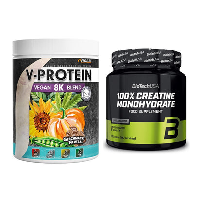 Muskelaufbau-Set: ProFuel V-Protein Vegan + BioTech Creatine – alle enthaltenen Artikel