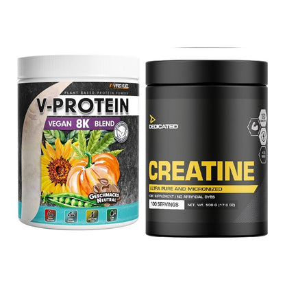 Muskelaufbau-Set: ProFuel V-Protein Vegan + Dedicated Creatine – alle enthaltenen Artikel