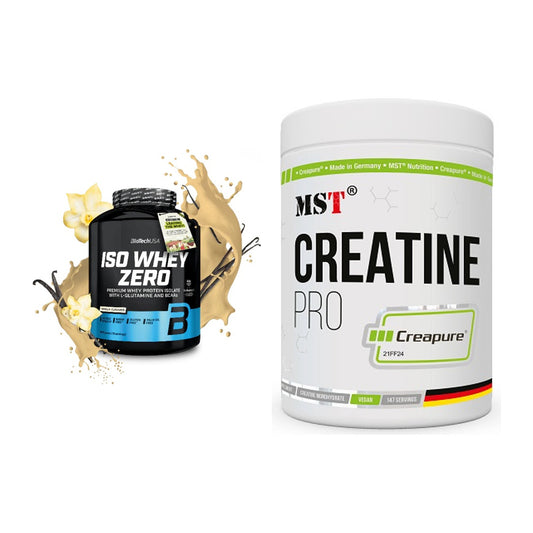 Muskelaufbau-Set: BioTech Iso Whey Zero + MST Creatin Pro CREAPURE – alle enthaltenen Artikel