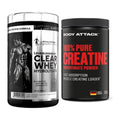 Muskelaufbau-Set: Kevin Levrone Clear Whey + Body Attack 100% Pure – alle enthaltenen Artikel