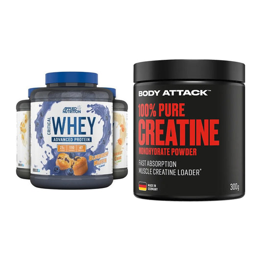 Muskelaufbau-Set: Applied Nutrition + Body Attack 100% Pure – alle enthaltenen Artikel