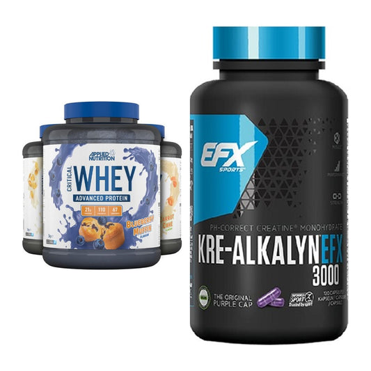 Muskelaufbau-Set: Applied Nutrition + EFX Kre-Alkalyn 3000 – alle enthaltenen Artikel