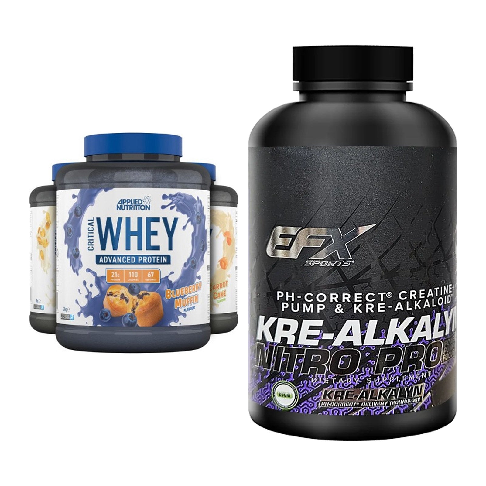 Muskelaufbau-Set: Applied Nutrition + EFX Kre-Alkalyn Nitro – alle enthaltenen Artikel