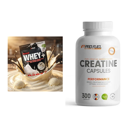 Muskelaufbau-Set: Sinob Honest Whey+ + ProFuel Creatine Monohydrate – alle enthaltenen Artikel