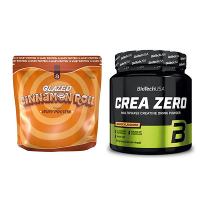 Muskelaufbau-Set: Nanosupps Whey Protein + BioTech Crea Zero – alle enthaltenen Artikel