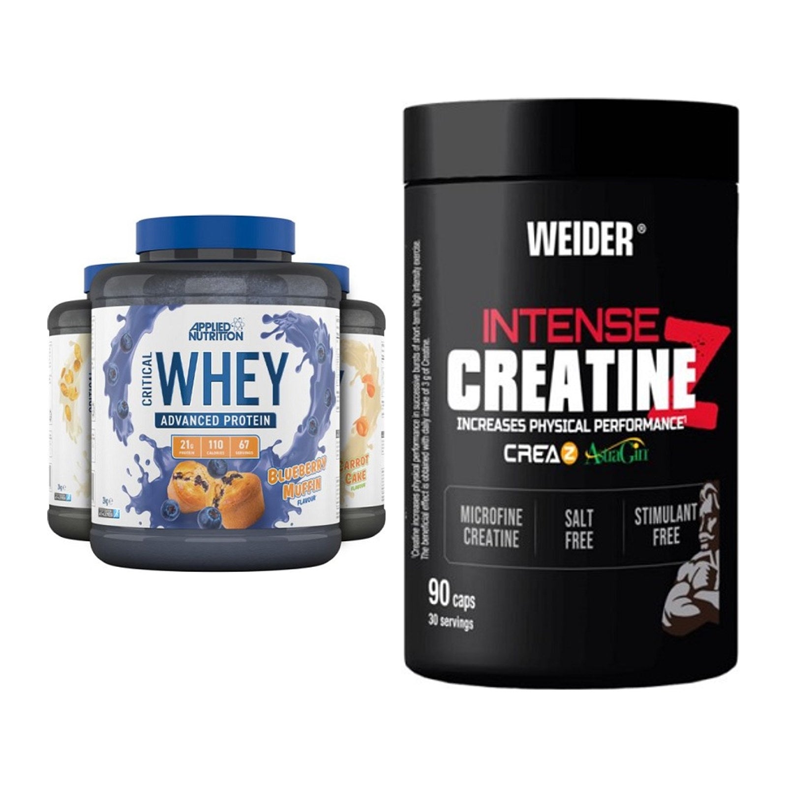 Muskelaufbau-Set: Applied Nutrition + Weider Intense Pure – alle enthaltenen Artikel