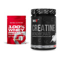 Muskelaufbau-Set: Scitec 100% Whey Protein + MST Creatin Monohydrate – alle enthaltenen Artikel