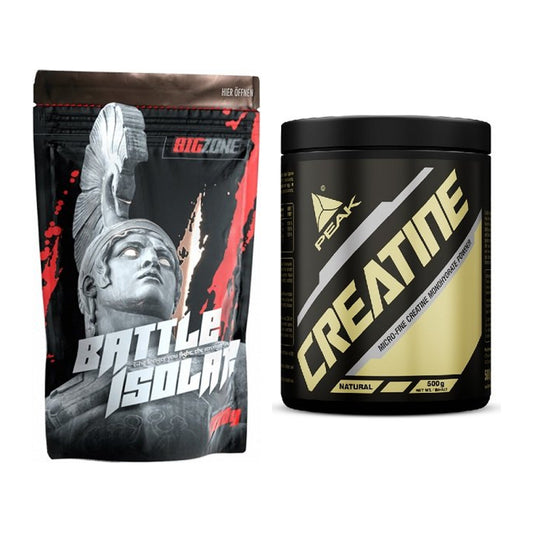 Muskelaufbau-Set: Big Zone Battle Isolate + Peak Creatin Powder – alle enthaltenen Artikel