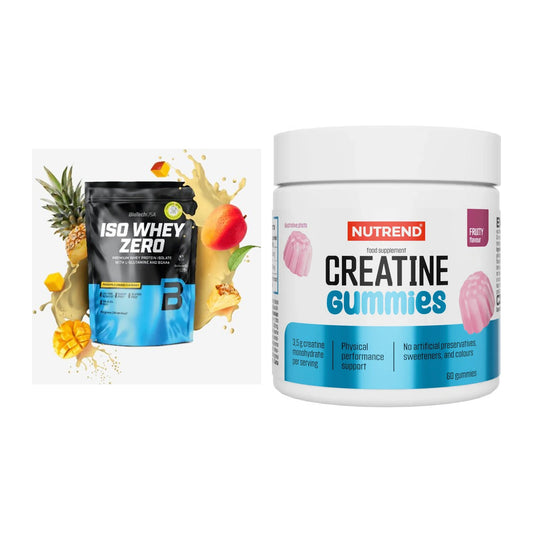 Muskelaufbau-Set: BioTech Iso Whey Zero + Nutrend Creatine Gummies – alle enthaltenen Artikel