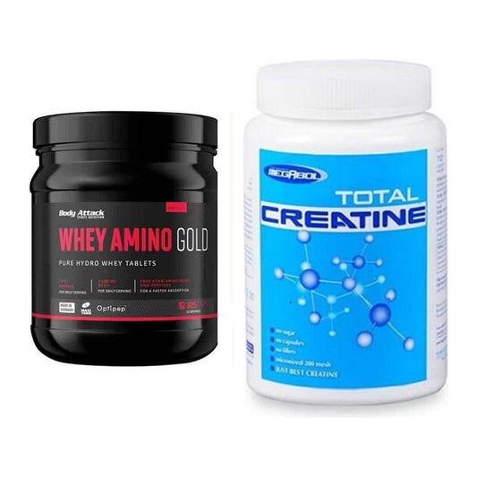 Muskelaufbau-Set: Body Attack Whey Amino Gold + Megabol Total Creatine – alle enthaltenen Artikel