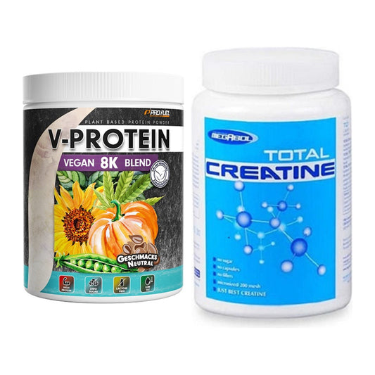 Muskelaufbau-Set: ProFuel V-Protein Vegan + Megabol Total Creatine – alle enthaltenen Artikel