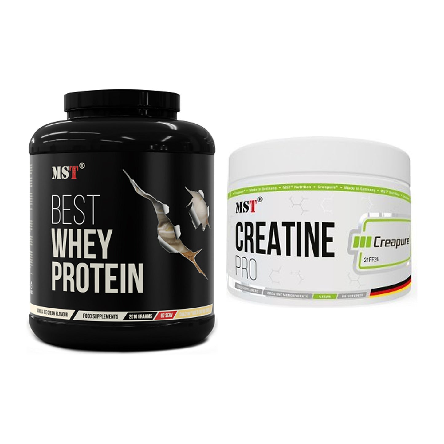 MST Muskelaufbau-Set: Best Whey Protein + Creatin Pro CREAPURE – alle enthaltenen Artikel