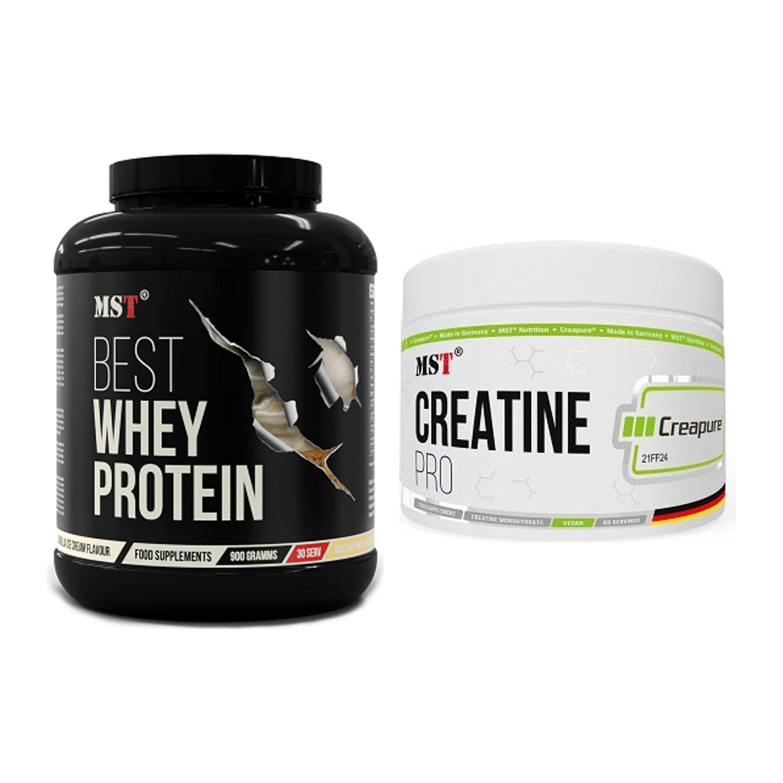 Muskelaufbau-Set: MST Best Whey Protein + MST Creatin Pro CREAPURE – alle enthaltenen Artikel