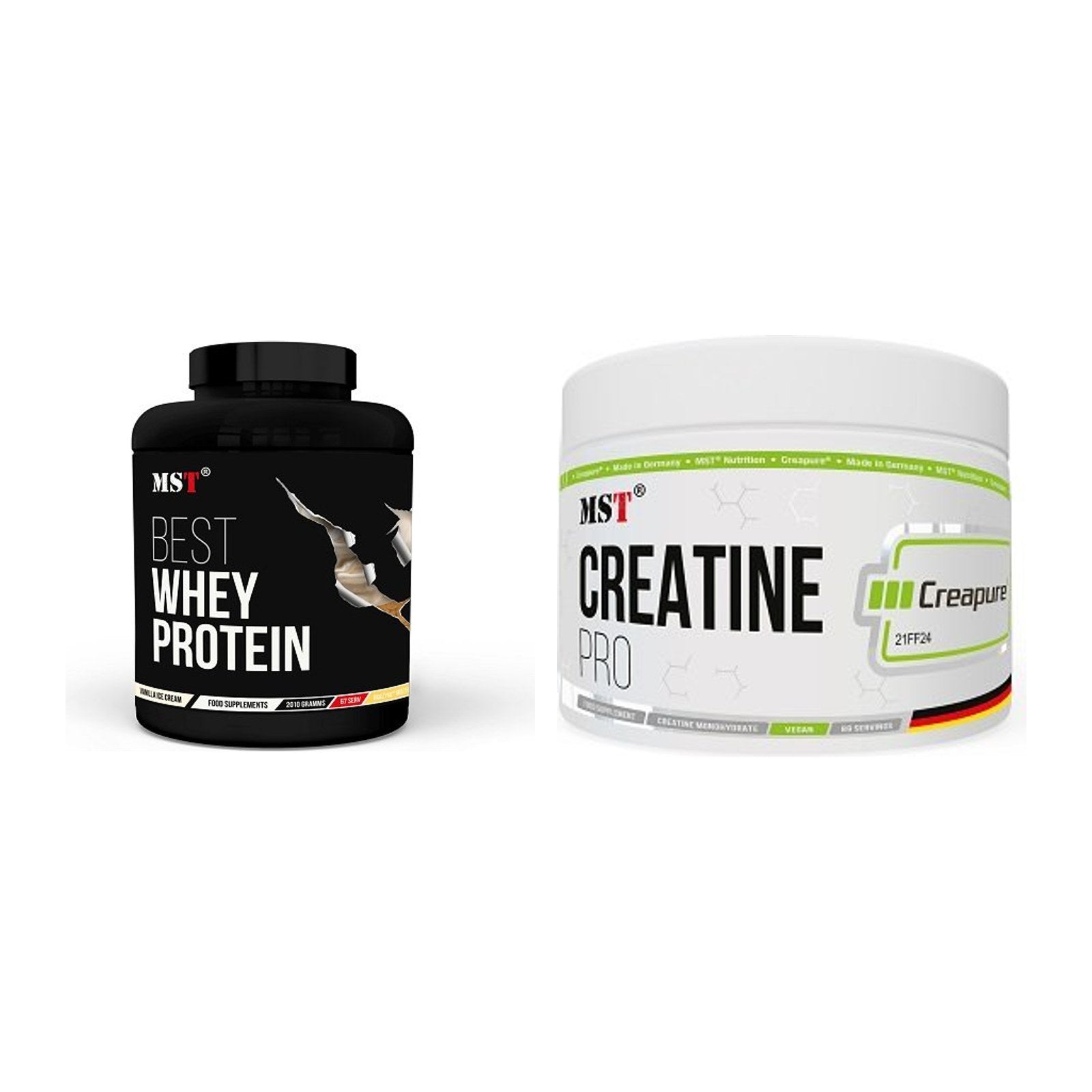 Muskelaufbau-Set: MST Best Whey Protein + MST Creatin Pro CREAPURE – alle enthaltenen Artikel