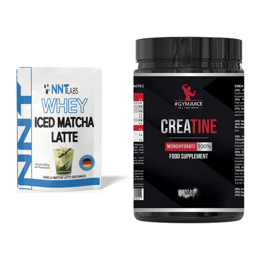 Muskelaufbau-Set: NNT Whey ICED MATCHA + #GYMJUICE Creatine – alle enthaltenen Artikel