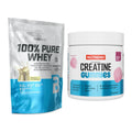 Muskelaufbau-Set: BioTech 100% Pure Whey + Nutrend Creatine Gummies – alle enthaltenen Artikel