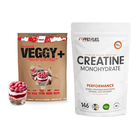 Muskelaufbau-Set: Sinob VEGGY + VEGAN + ProFuel Creatine – alle enthaltenen Artikel