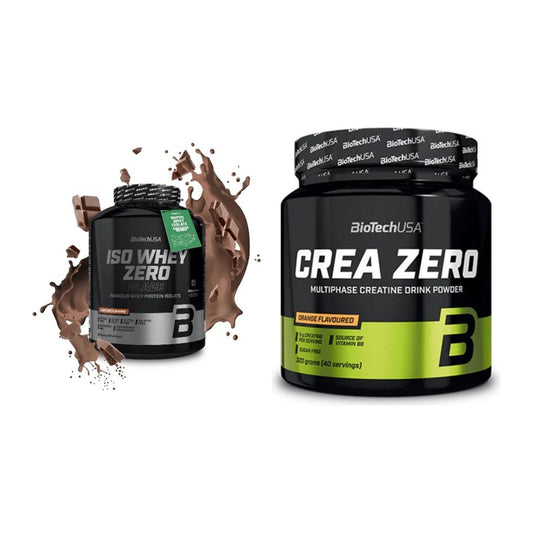 Muskelaufbau-Set: BioTech Iso Whey Zero Black + BioTech Crea Zero – alle enthaltenen Artikel