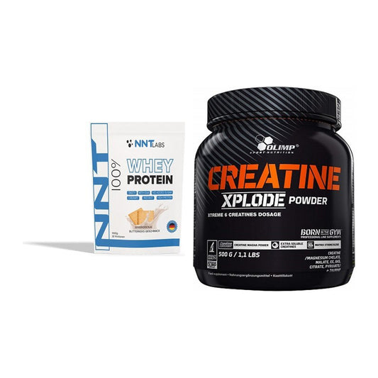 Muskelaufbau-Set: NNT Whey 1000g + Olimp Creatine Xplode – alle enthaltenen Artikel
