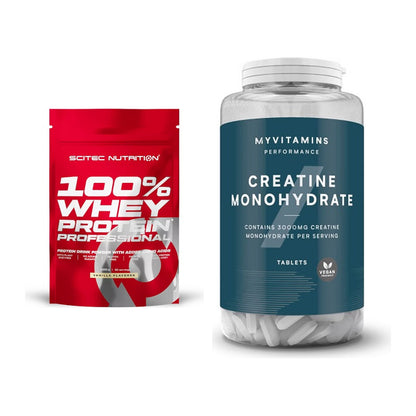 Muskelaufbau-Set: Scitec 100% Whey Protein + MyProtein MyVitamins – alle enthaltenen Artikel