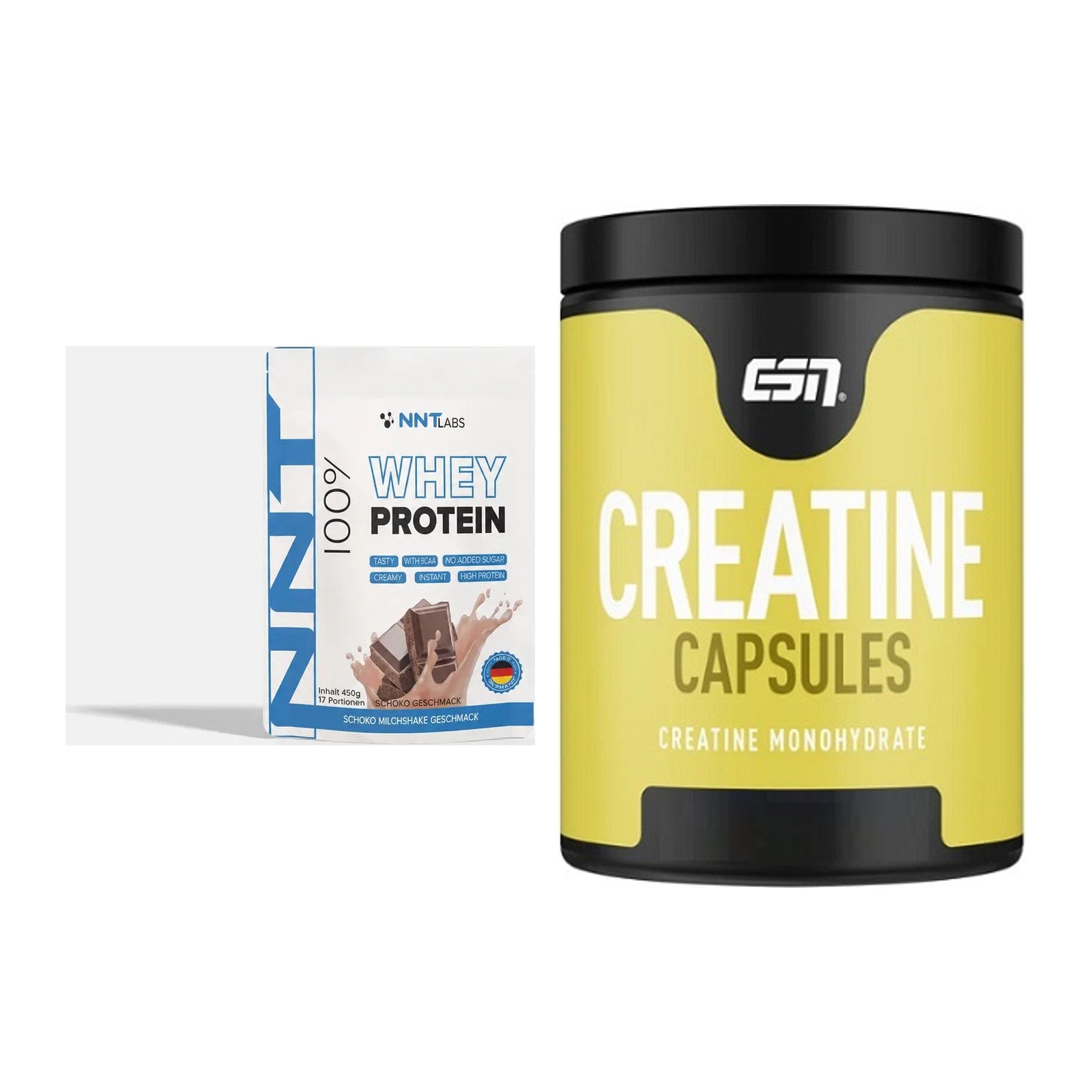 Muskelaufbau-Set: NNT Whey + ESN Ultrapure Creatine – alle enthaltenen Artikel