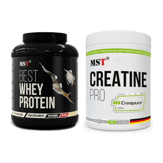 Muskelaufbau-Set: MST Best Whey Protein + MST Creatin Pro CREAPURE – alle enthaltenen Artikel
