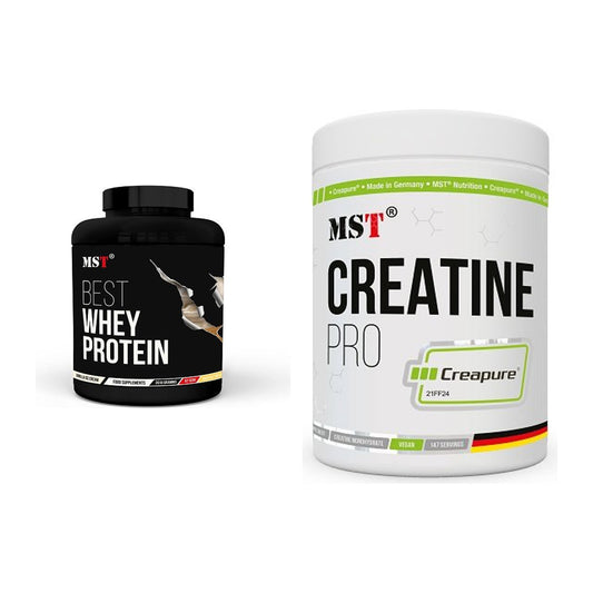 Muskelaufbau-Set: MST Best Whey Protein + MST Creatin Pro CREAPURE – alle enthaltenen Artikel