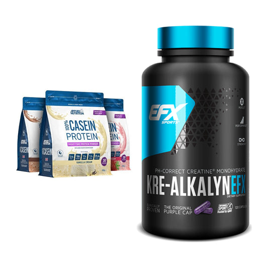Muskelaufbau-Set: Applied Nutrition 100% Casein + EFX Kre-Alkalyn – alle enthaltenen Artikel