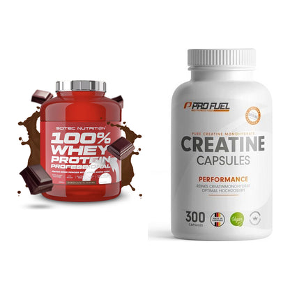 Muskelaufbau-Set: Scitec 100% Whey + ProFuel Creatine – alle enthaltenen Artikel