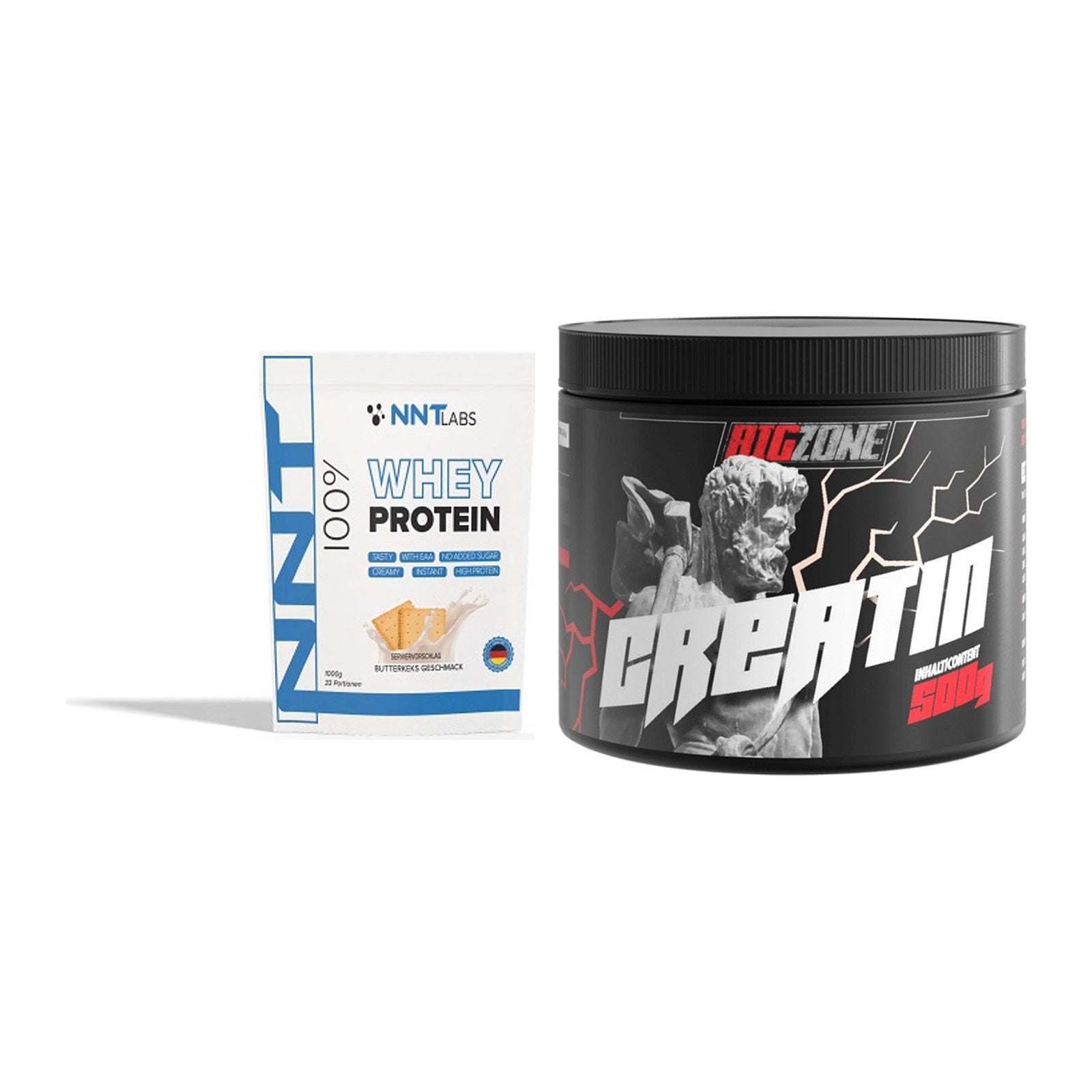 Muskelaufbau-Set: NNT Whey + Big Zone Creatin – alle enthaltenen Artikel