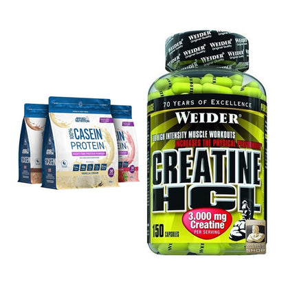 Muskelaufbau-Set: Applied Nutrition 100% Casein + Weider Creatin HCL – alle enthaltenen Artikel
