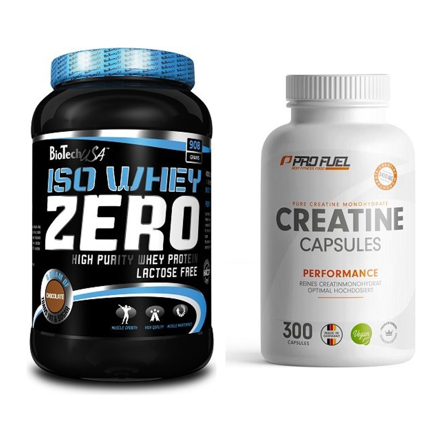 Muskelaufbau-Set: BioTech Iso Whey Zero + ProFuel Creatine – alle enthaltenen Artikel