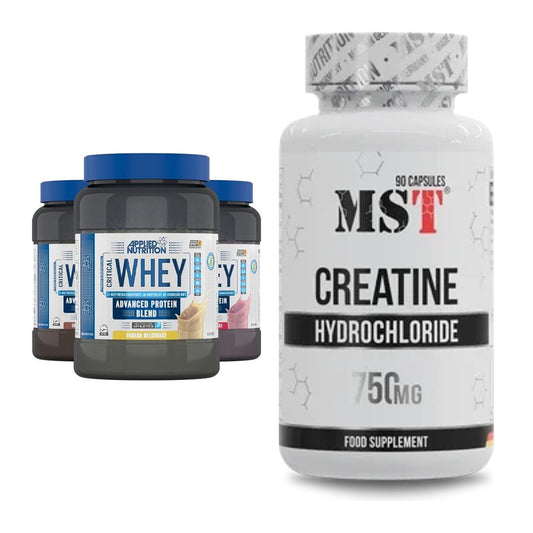 Muskelaufbau-Set: Applied Nutrition Critical Whey + MST Creatin HCL – alle enthaltenen Artikel